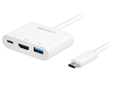 Macally USB-C to HDMI Multiport Adapter with Pass-through Charging & USB 3.0