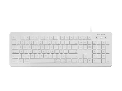 Macally MKEYX 104-key Wired USB Keyboard - White