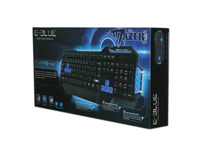 Clavier de jeu Mazer Type X de E-Blue – noir