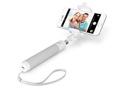 Macally Foldable Bluetooth® Selfie Stick - White