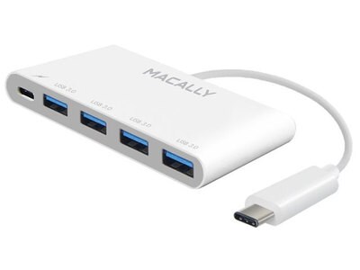 Macally 5-Port USB-C Hub with USB 3.0 & USB-C Charging