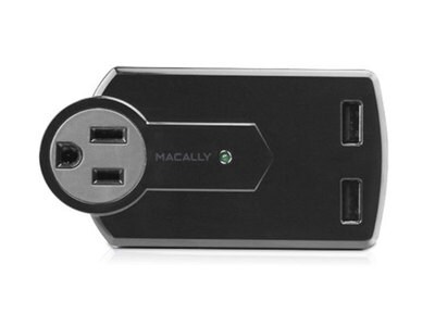 Macally 3-Outlet Power Strip with Dual USB Port Charger