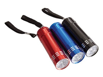Mini lampe de poche à DEL en aluminium de Nexxtech – couleurs assorties