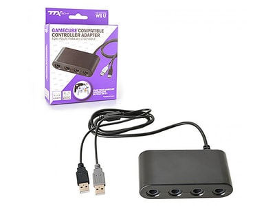 TTX Tech 0.9m (3’) GameCube to Wii U 4-Port Controller Adapter - Black