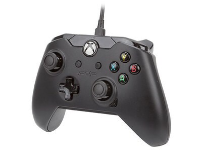 Manette avec câble de PDP pour Xbox One et ordinateur personnel – noir