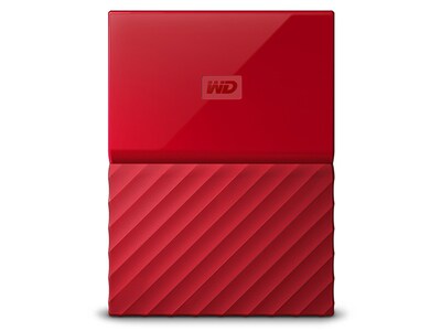 WD My Passport 3TB External Hard Drive - Red