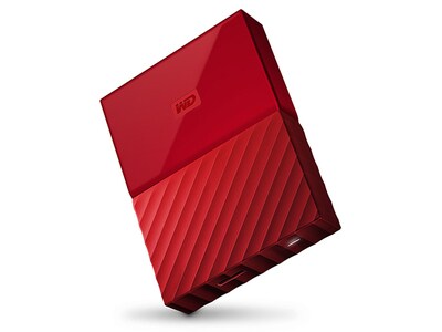 WD My Passport 2TB External Hard Drive - Red