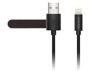Macally 3m (10’) Apple MFI Certified USB-to-Lightning Charge & Sync Cable - Black