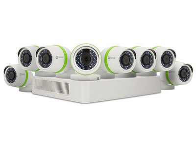 Système de sécurité intérieur/extérieur, jour/nuit à 4 canaux avec enregistreur numérique de 2 To et 8 caméras à l’épreuve des intempéries BD-2G28B2 d’EZVIZ
