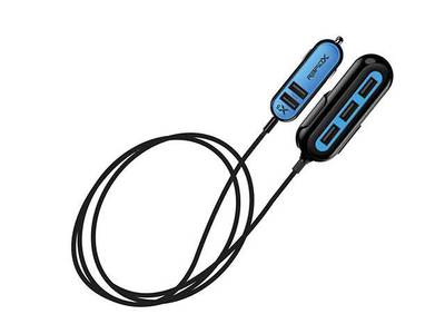 Chargeur USB à 2,4 A pour la voiture X5 de RapidX – noir et bleu
