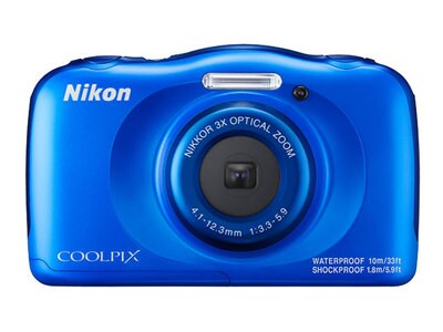 Refurbished - Nikon COOLPIX W100 13.2MP Waterproof Digital Camera - Blue