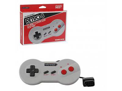 Retro-Bit NES Dogbone Style Wired Controller - Grey