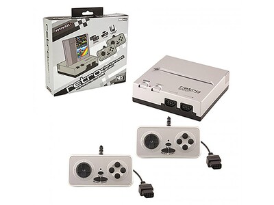 Retro-Bit NES 8-Bit Top Loader Console - Black & Silver