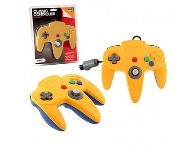 TTX Tech Classic Controller for Nintendo 64 - Yellow & Blue