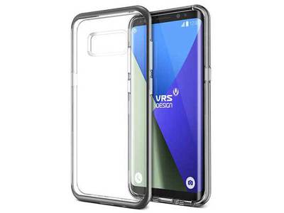 Étui Crystal VRS Design avec contour pour Samsung Galaxy S8+ - Transparent/ et gris