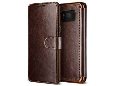 VRS Design Samsung Galaxy S8+ Layered Dandy Wallet Case - Brown
