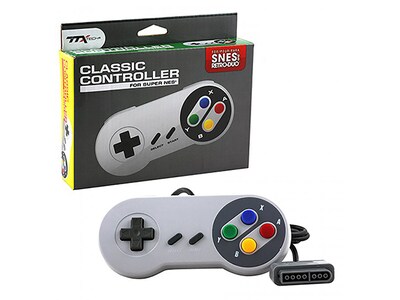 TTX Tech Super Famicom-Style Wired Controller for SNES & RetroDUO - Grey