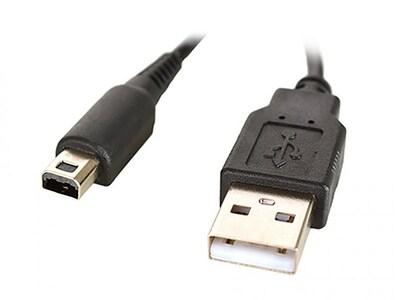 Câble de recharge USB de TTX Tech pour Nintendo 3DS - noir