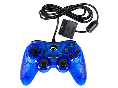 TTX Tech Wired Controller for PS2® - Clear Blue