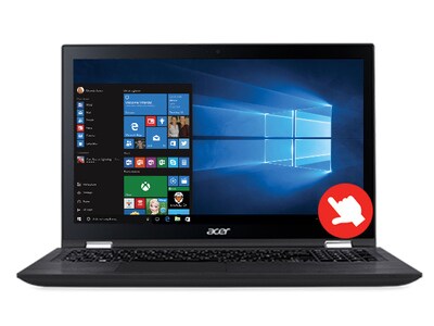 Acer Spin 3 SP315-51-3684 15.6” Convertible Laptop with Intel® i3-6100U, 1TB HDD, 6GB RAM & Windows 10 Home - Black