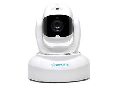 Caméra de sécurité sans fil pour la maison et les animaux de compagnie H1 Helmet d’iFamCare – blanc