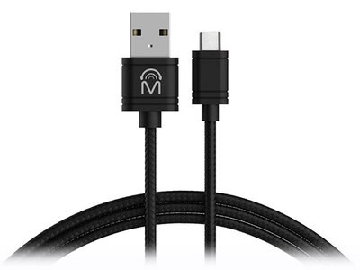 Câble de recharge et de synchronisation à port micro USB de 1,8 m (6 pi) par M - noir