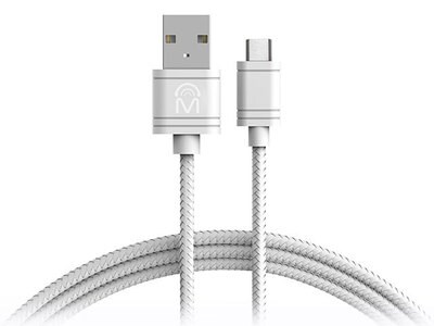 M 1.8m (6’) Micro USB-to-USB Charge & Sync Cable - White