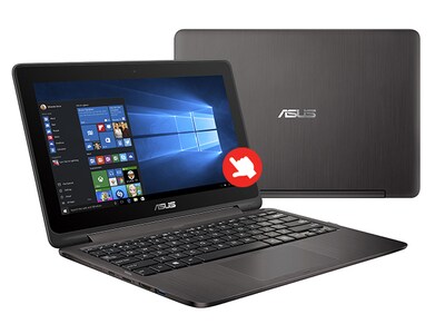 ASUS Transformer Book Flip TP201SA 11.6” Laptop with Intel® N3060, 500GB HDD, 4GB RAM & Windows 10 - Mineral Grey