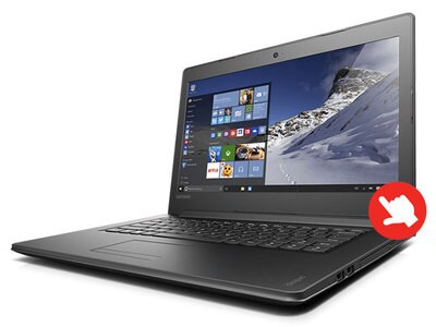 Lenovo Ideapad 310 15.6” Touchscreen Laptop with Intel® i3-6100U, 1TB HDD, 6GB RAM & Windows 10 - Black