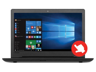 Lenovo Ideapad 110 Touch 80V70009US 15.6” Laptop with AMD A4-7210, 500GB HDD, 4GB RAM & Windows 10 - Black