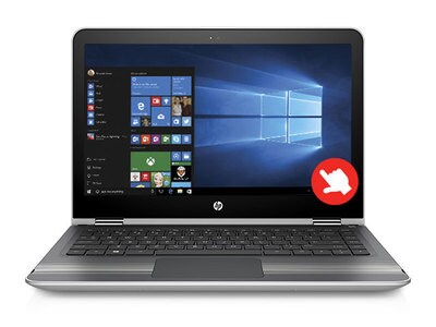 HP Pavilion x360 13-u100ca 13.3” Convertible Laptop with Intel® N3710, 500GB HDD, 8GB RAM & Windows 10 - Silver