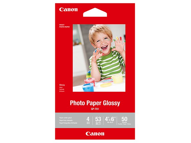 Papier photo brillant GP-701 de Canon – 4 po x 6 po – 100 feuilles