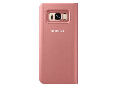 Étui Clear View avec fonction Stand de Samsung pour Galaxy S8 - rose