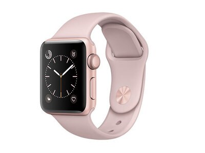 Apple Watch série 2 de 38 mm avec boîtier en aluminium rosé et bracelet sport sable rose