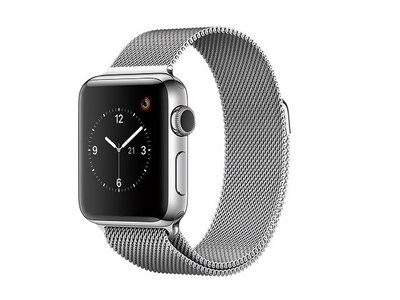 Apple Watch Series 2 38mm Stainless Steel Case with Milanese Loop Band