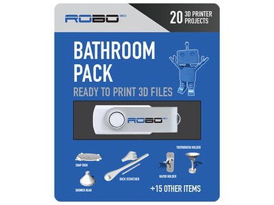 Ensemble de thèmes certifiés de salle de bain de Robo 3D – paquet de 20