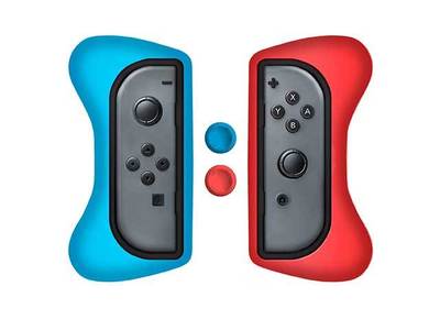 Ensemble de protection de poignées de Surge pour Nintendo Switch - Rouge et Bleu