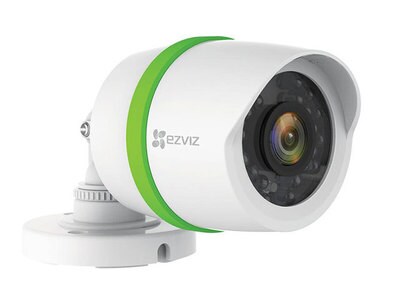 Caméra de sécurité 720p, intérieur et extérieur, étanche, avec vision de nuit et application BA-201B d’EZVIZ – blanc