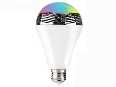 Ampoule intelligente à DEL multicolore de 3 W avec haut-parleur Bluetooth® de Proscan