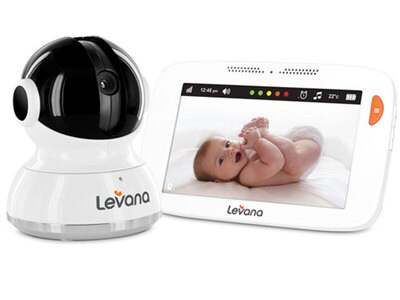 Moniteur VPIZ pour bébé avec écran tactile de 5 po et vision nocturne Willow de Levana – blanc