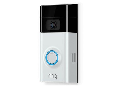 Bouton de sonnette avec caméra Video Doorbell 2 de Ring - nickel satiné/bronze vénitien