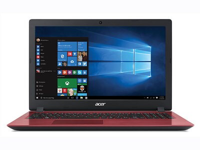 Ordinateur portable 15,6 po Aspire 3 A315-31-C5B8 d’Acer avec processeur N3350 d’Intel®, lecteur de disque dur de 1 To, MEV de 4 Go et Windows 10 famille – bilingue – rouge