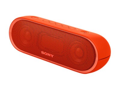 Haut-parleur portatif Bluetooth® SRSXB20 EXTRA BASS™ de Sony – rouge