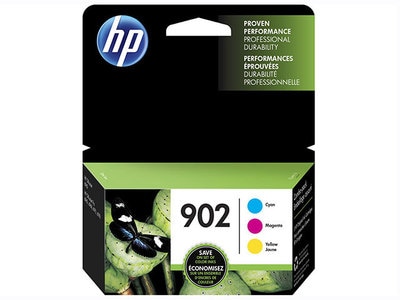Cartouches d’encre d’origine 902 de HP - paquet de 3 - trois couleurs (T0A38AN)