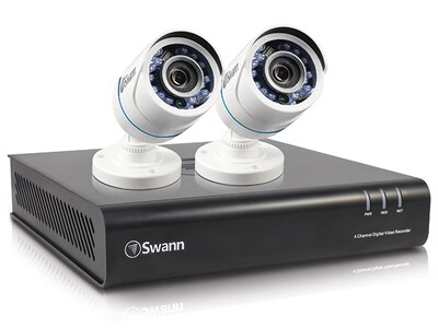 Système de surveillance 4 canaux d'intérieur/extérieur SWDVK-445002 de Swann avec 500 Go et 2 caméras résistant aux intempéries