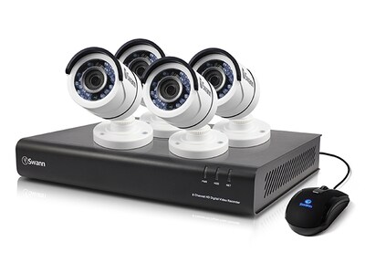 Swann SWDVK-845004 Indoor/Outdoor Night 8-Channel Security System with 1TB and 4 Weatherproof Cameras
