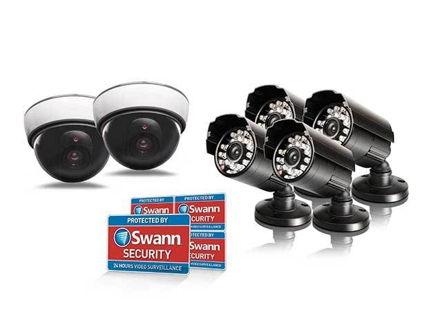 Trousse de prévention contre les voleurs avec 6 fausses caméras SWADS-TPCKIT de Swann