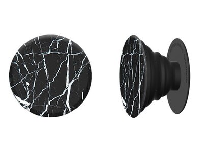 Prise extensible avec support PopSockets pour téléphone intelligent et tablette –marbre noir