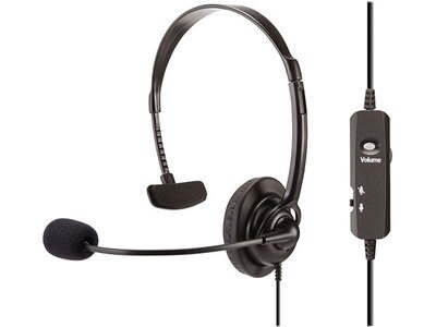 Bell Mono Telephone On-Ear Headset with In-Line Controls - Black