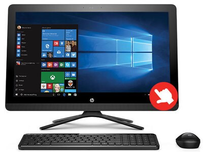 HP 24-g172 All-in-One 23.8” Touchscreen Desktop PC with Intel® J3710, 1TB HDD, 8GB RAM & Windows 10 Home 64-Bit - Black